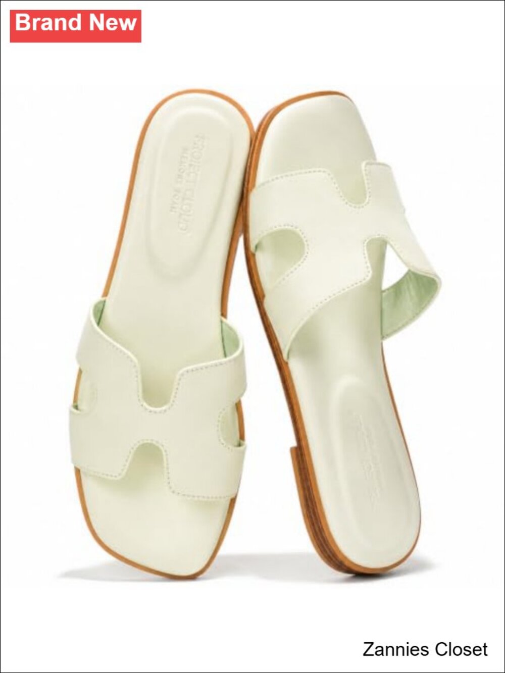 ✨ Project Cloud Genuine Leather Sandals for Women Slip-On Memory Foam Flats